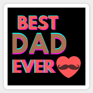 Best DAD Ever Love Heart Sticker